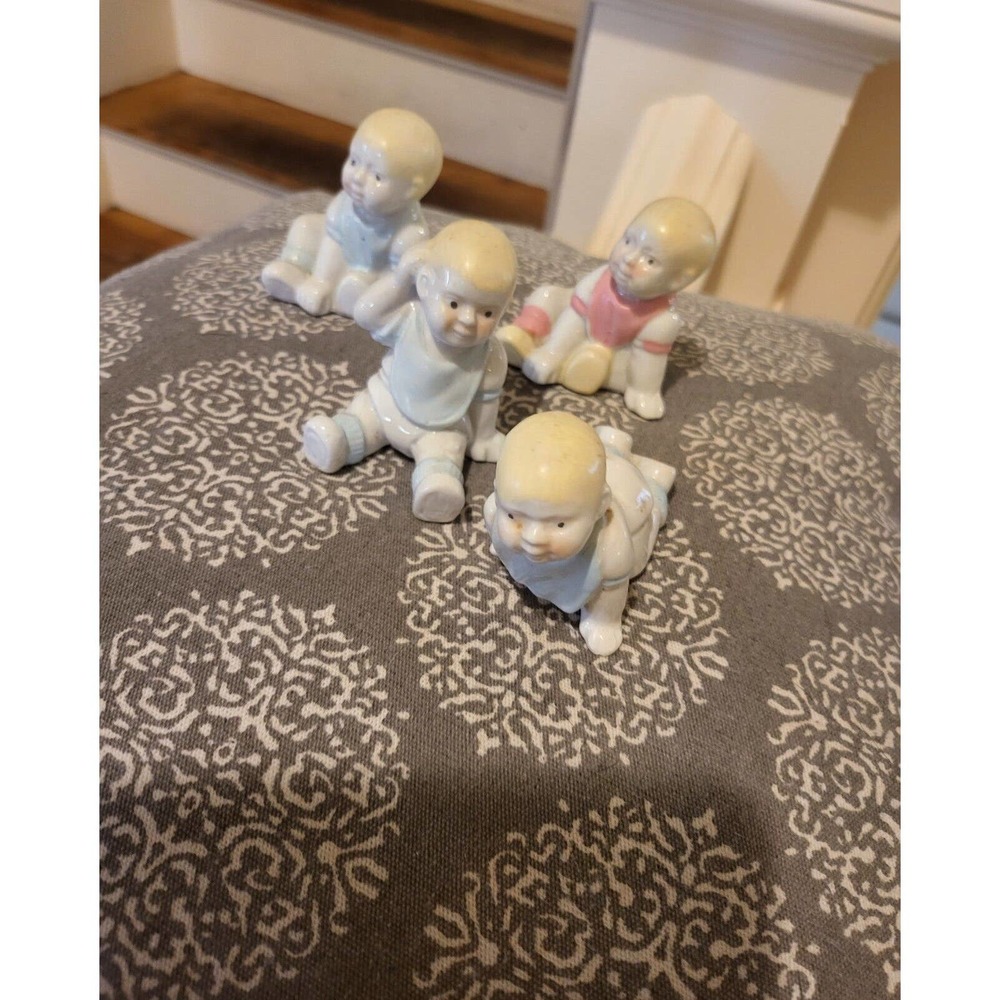 Vintage 4 Little Porcelain Baby Figurines